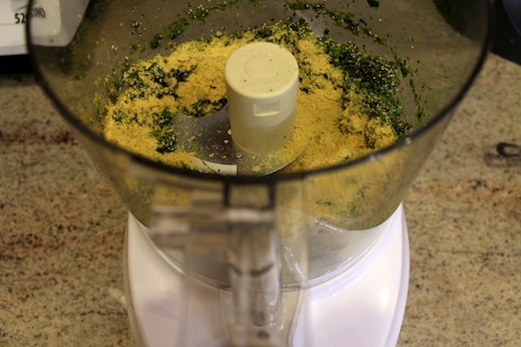 ingredients in a food processor