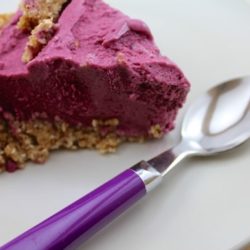 Homemade Dairy-Free Marionberry Ice Cream Pie from Carrie on Living | www.cleaneatingkitchen.com