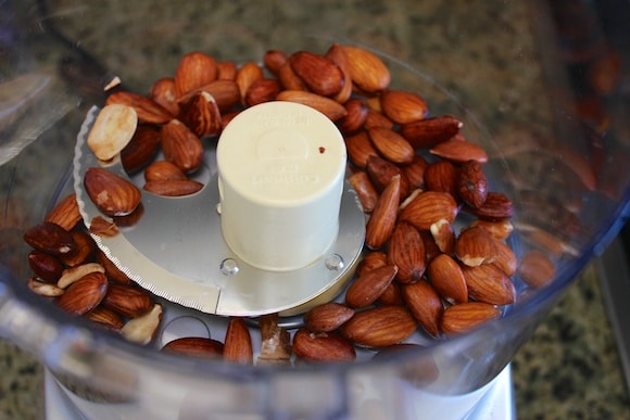 Raw soaked almonds.