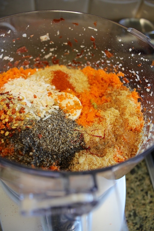 Ingredients for Carrot Pulp Crackers.