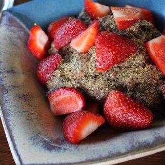 Chocolate Strawberry Oatmeal with Kale
