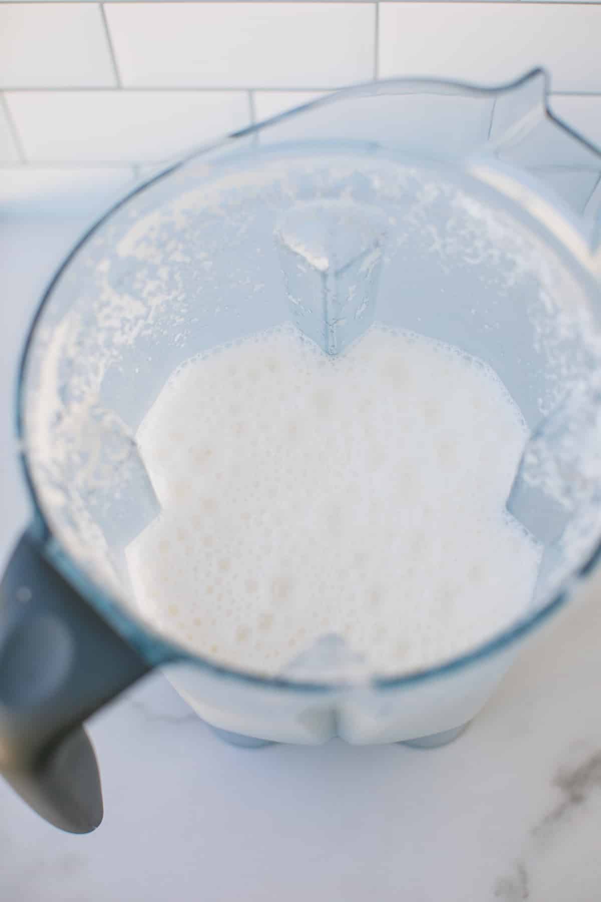 blended coconut and water