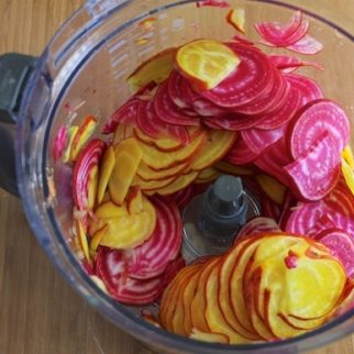 Making beet chips from Carrie on Living | www.cleaneatingkitchen.com