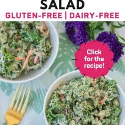 sweet and creamy kale salad recipe pin