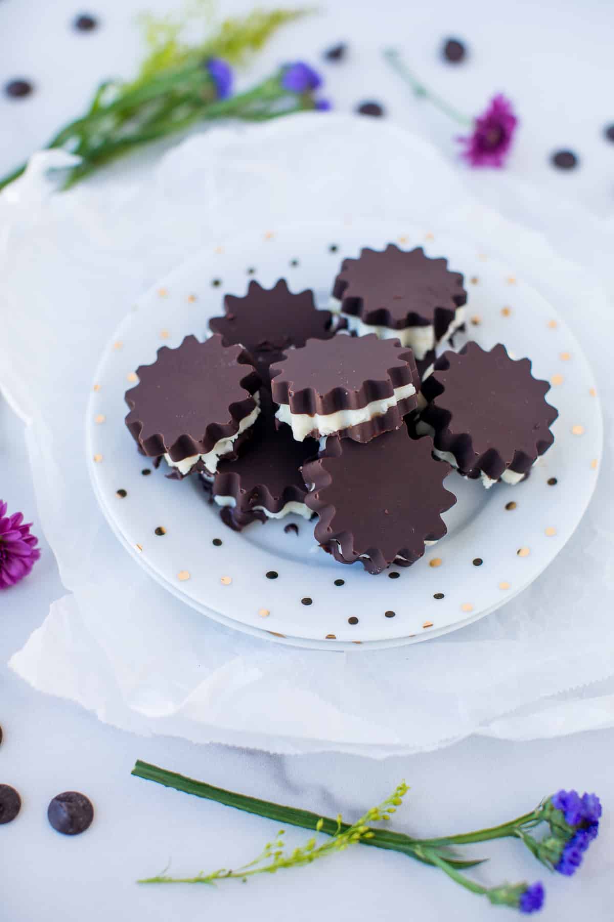 plate of peppermint patties