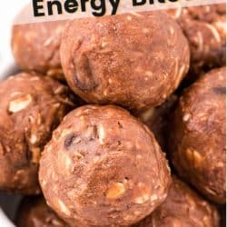 chocolate almond butter energy bites pin