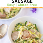 whole30 zoodles with sausage pin