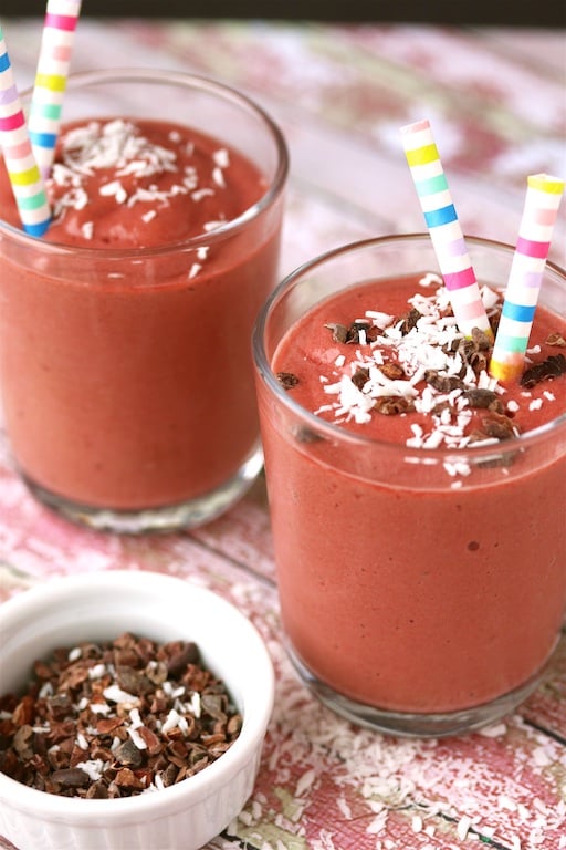 Vegan Raspberry Cream Smoothie