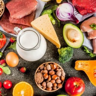 collage of fresh foods on a tabletop