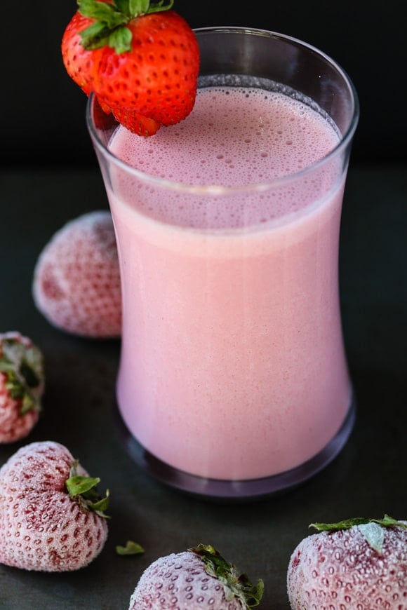 Vegan Strawberry Cashew Milk - Clean Eating Kitchen