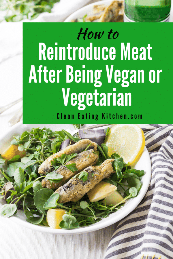 infographic of How to Reintroduce Meat after being vegan or vegetarian.