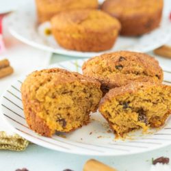 gluten free muffins on a plate ready to serve