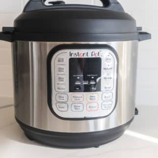 instant pot duo on a white kitchen countertop
