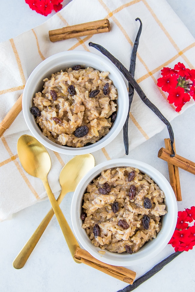 Instant Pot Brown Rice Pudding (Dairy-Free) - Clean Eating ...