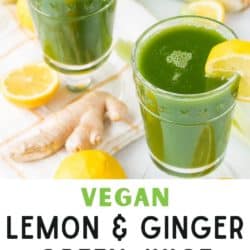 lemon and ginger green juice pin