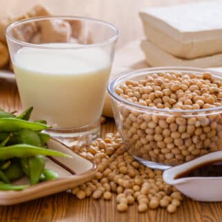 soy foods on a table.