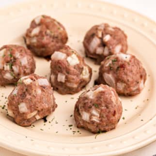 paleo pork meatballs on plate