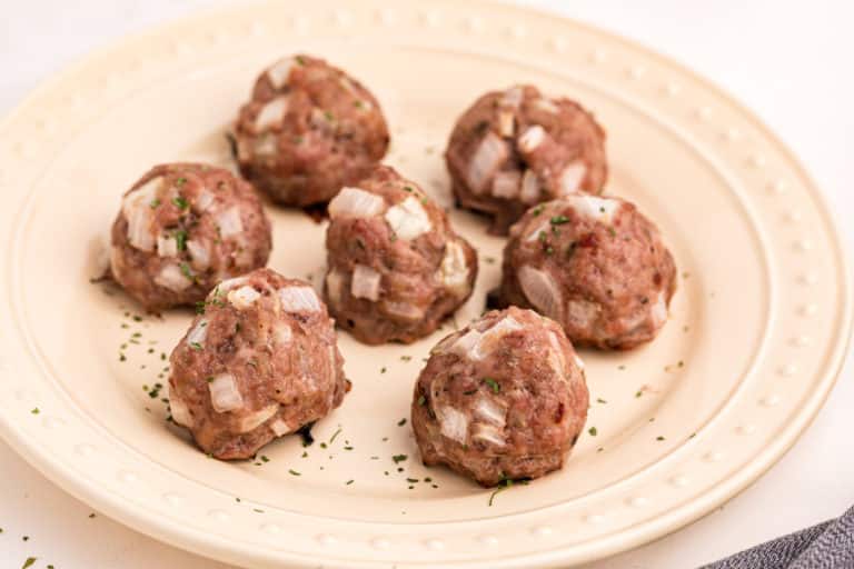 paleo pork meatballs on plate