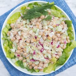 vegan tuna salad with chickpeas bowl hero.