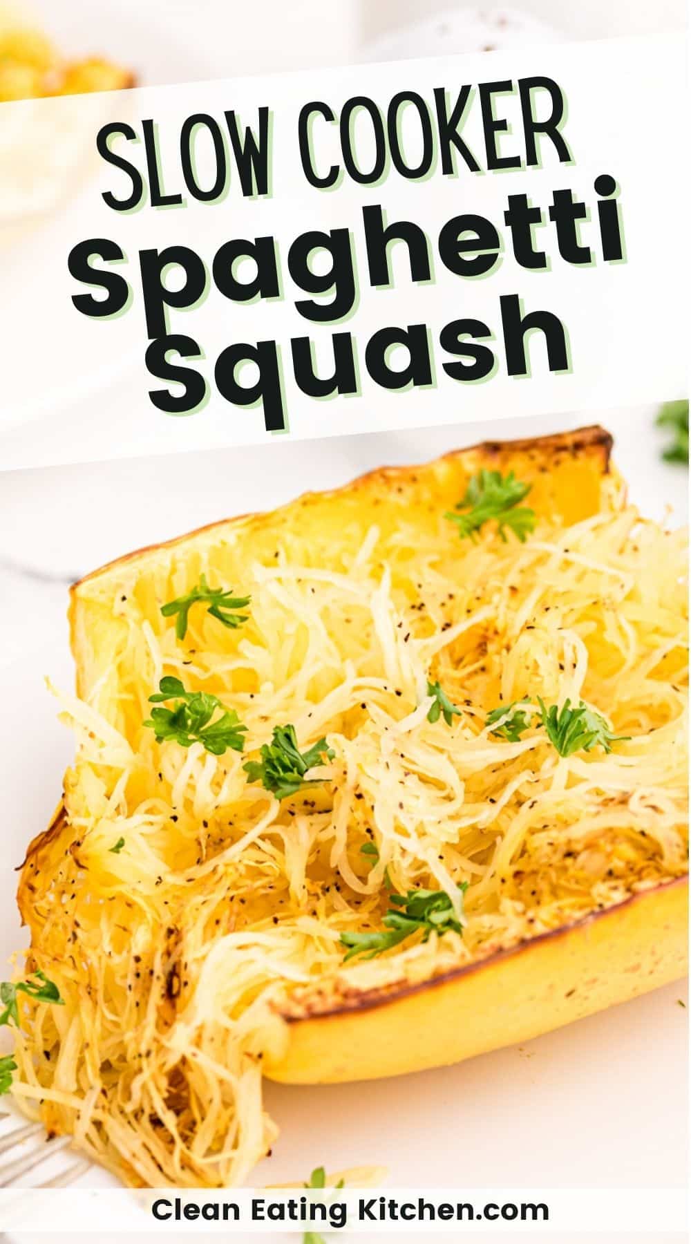 Crockpot Spaghetti Squash | Cooked Whole - Clean Eating Kitchen