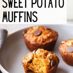 vegan sweet potato muffins pin