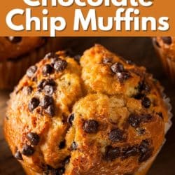 cassava chocolate chip muffins pin.