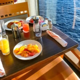 breakfast on a cruise ship.