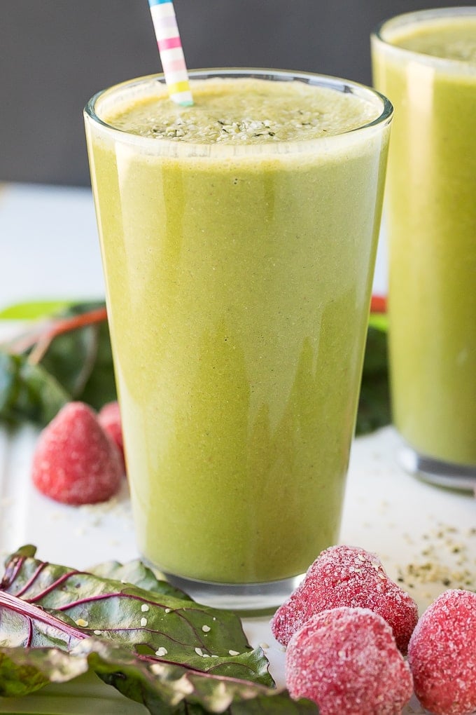 Dairy-Free Strawberry Green Smoothie - Clean Eating Kitchen