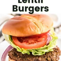 gluten free lentil burgers pin