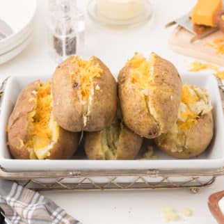 instant pot baked potatoes with toppings hero