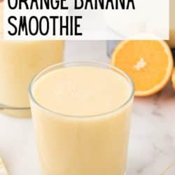 vegan orange banana smoothie pin