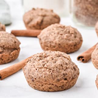 baked cinnamon flax muffins.