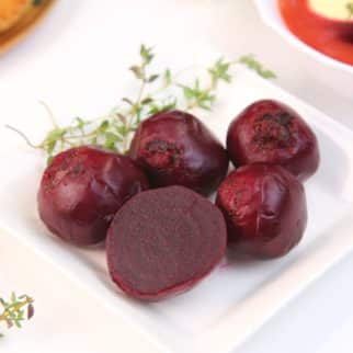 cooked beets on a plate