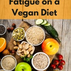 fight fatigue on vegan diet pin