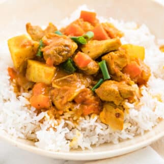 instant pot chicken curry bowl