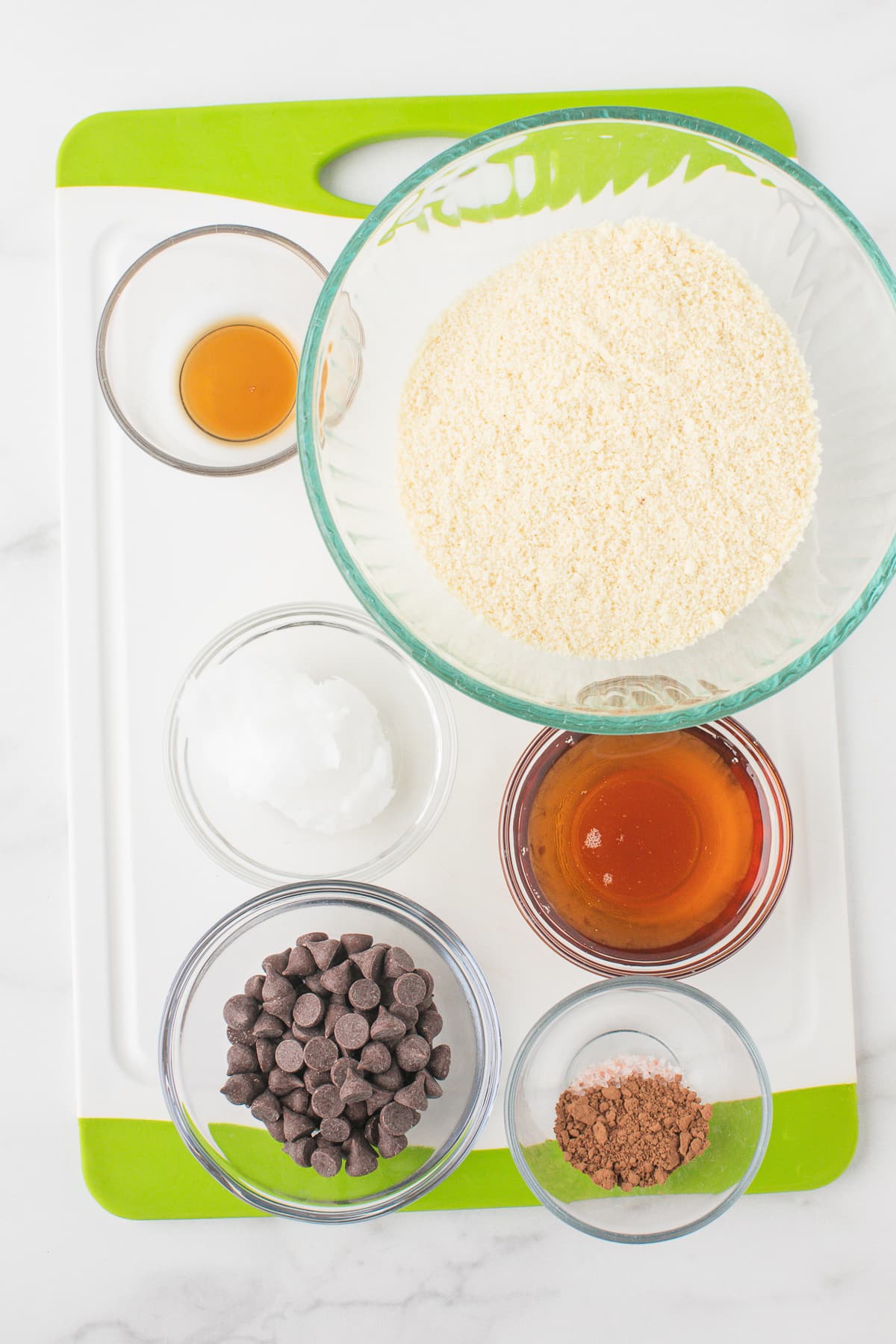 recipe ingredients in bowls