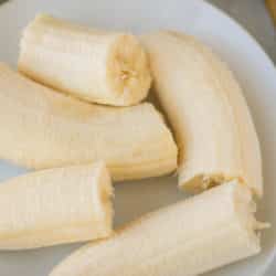 bananas chunks on a plate