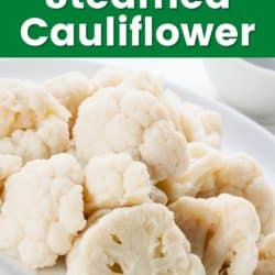 instant pot steamed cauliflower pin.