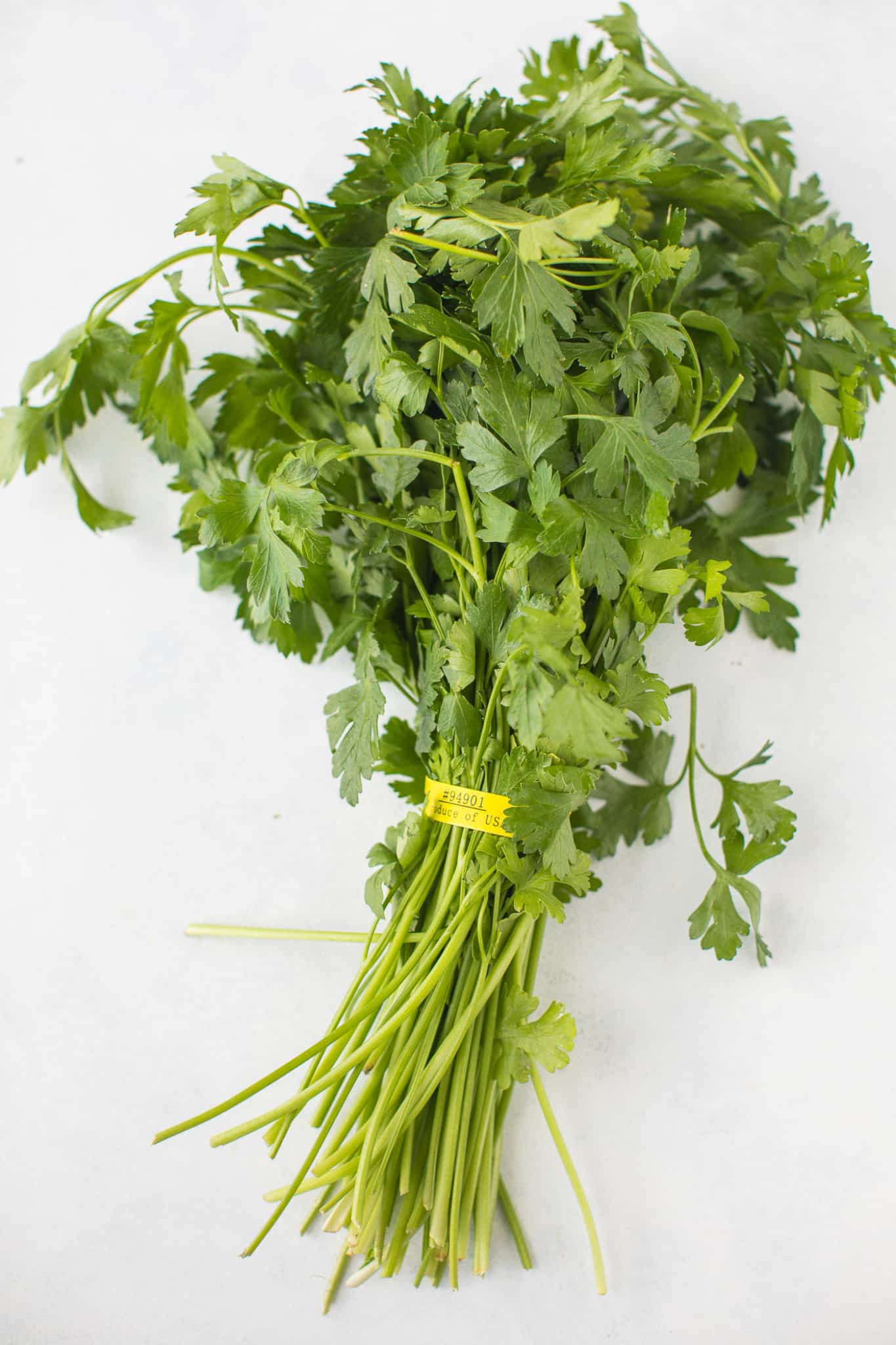 bunch of flat-leaf parsley.