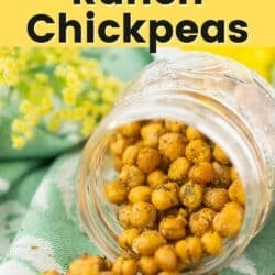 air fryer ranch chickpeas pin.