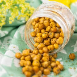 jar of ranch roasted chickpeas