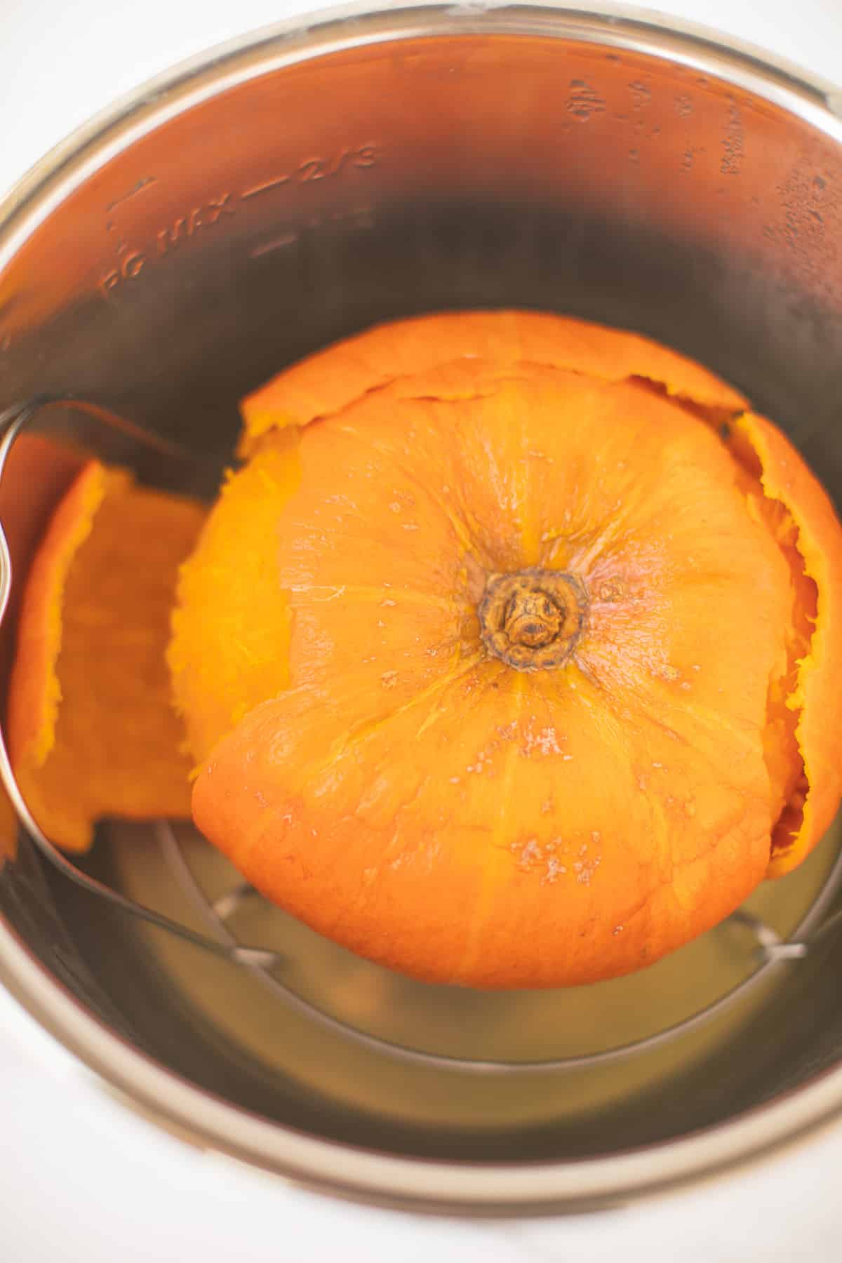 cooked kabocha squash in an instant pot.