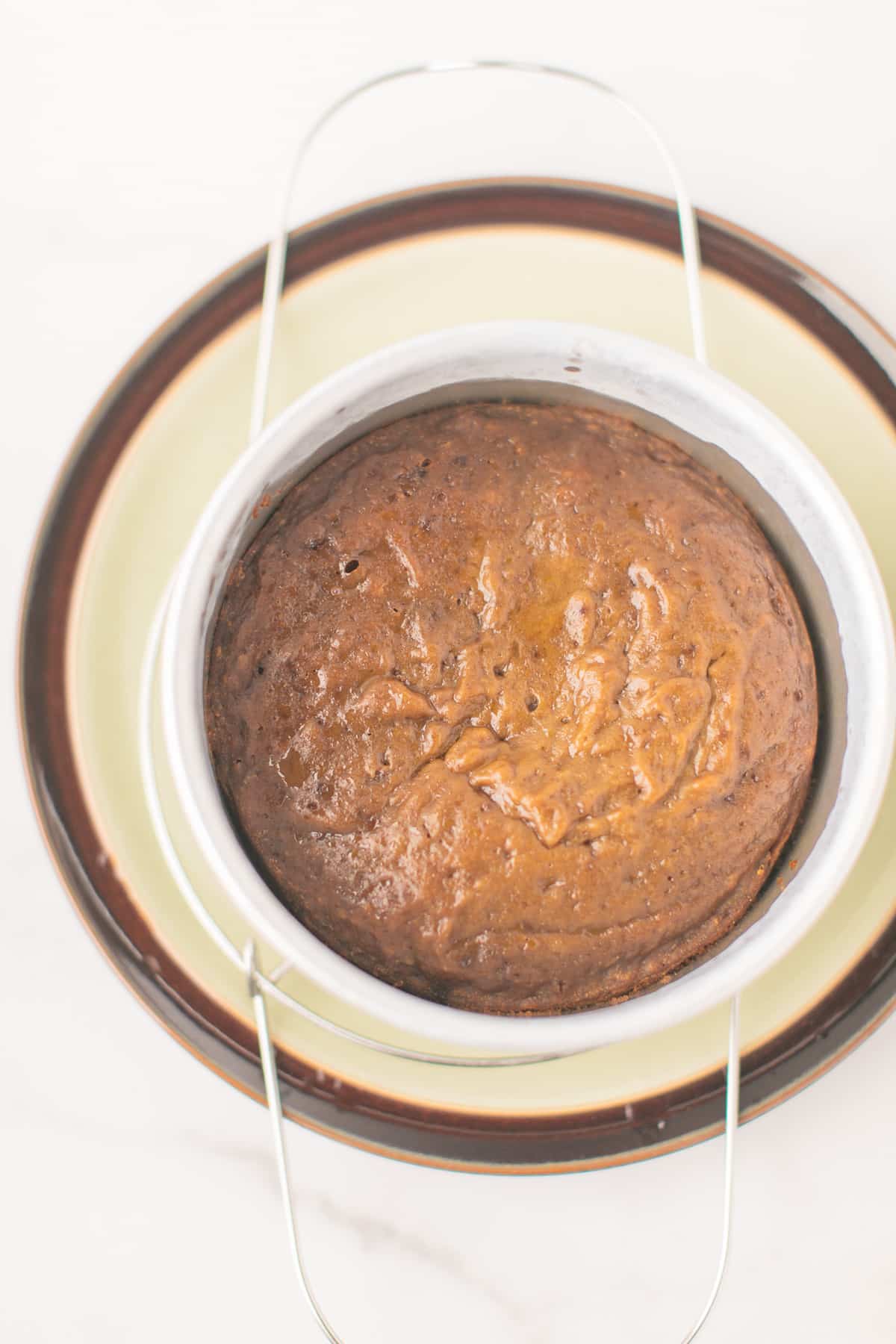 baked cake done cooking in the instant pot