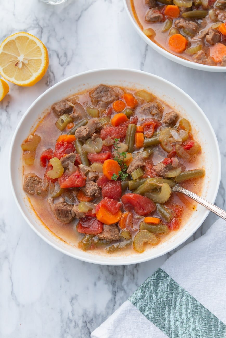 Easy Instant Pot Vegetable Beef Soup - Clean Eating Kitchen