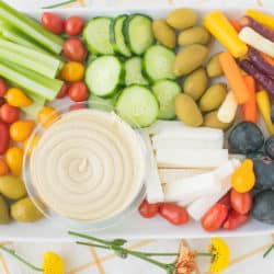 tribe hummus vegetable platter