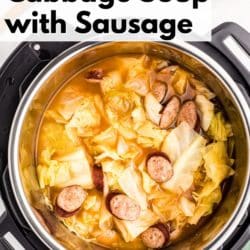 instant pot cabbage soup with sausage pin