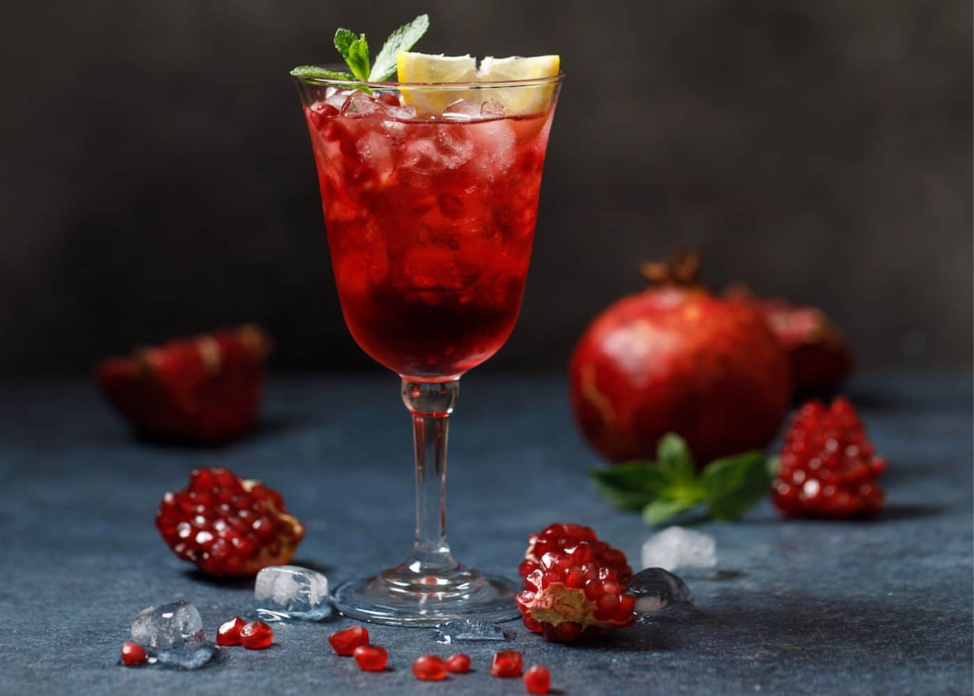 Pomegranate Mocktail with Ginger and Orange