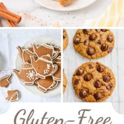 infographic with gluten-free and vegan cookies