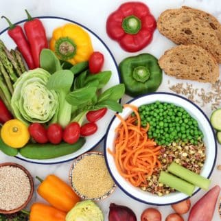 low histamine foods on a tabletop ready to prepare.