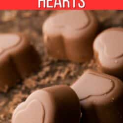 homemade chocolate hearts pin.